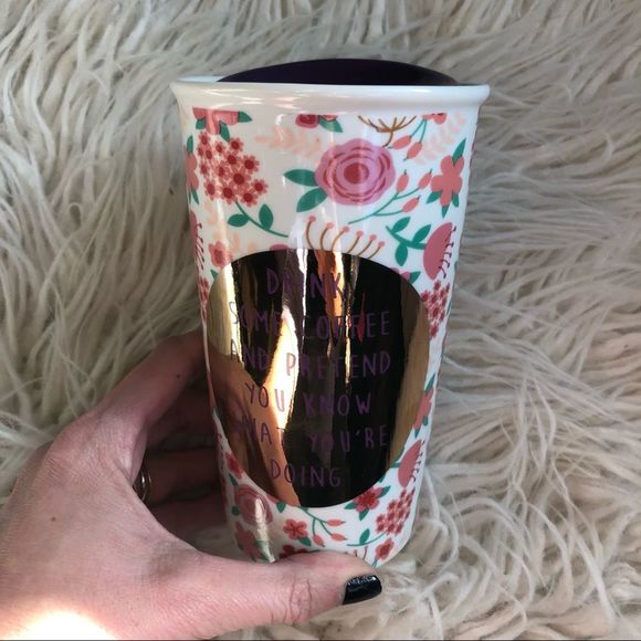 Charming Charlie DRINK COFFEE AND PRETEND YOU KNOW WHAT YOU’RE DOING Tumbler - Picture 4 of 8